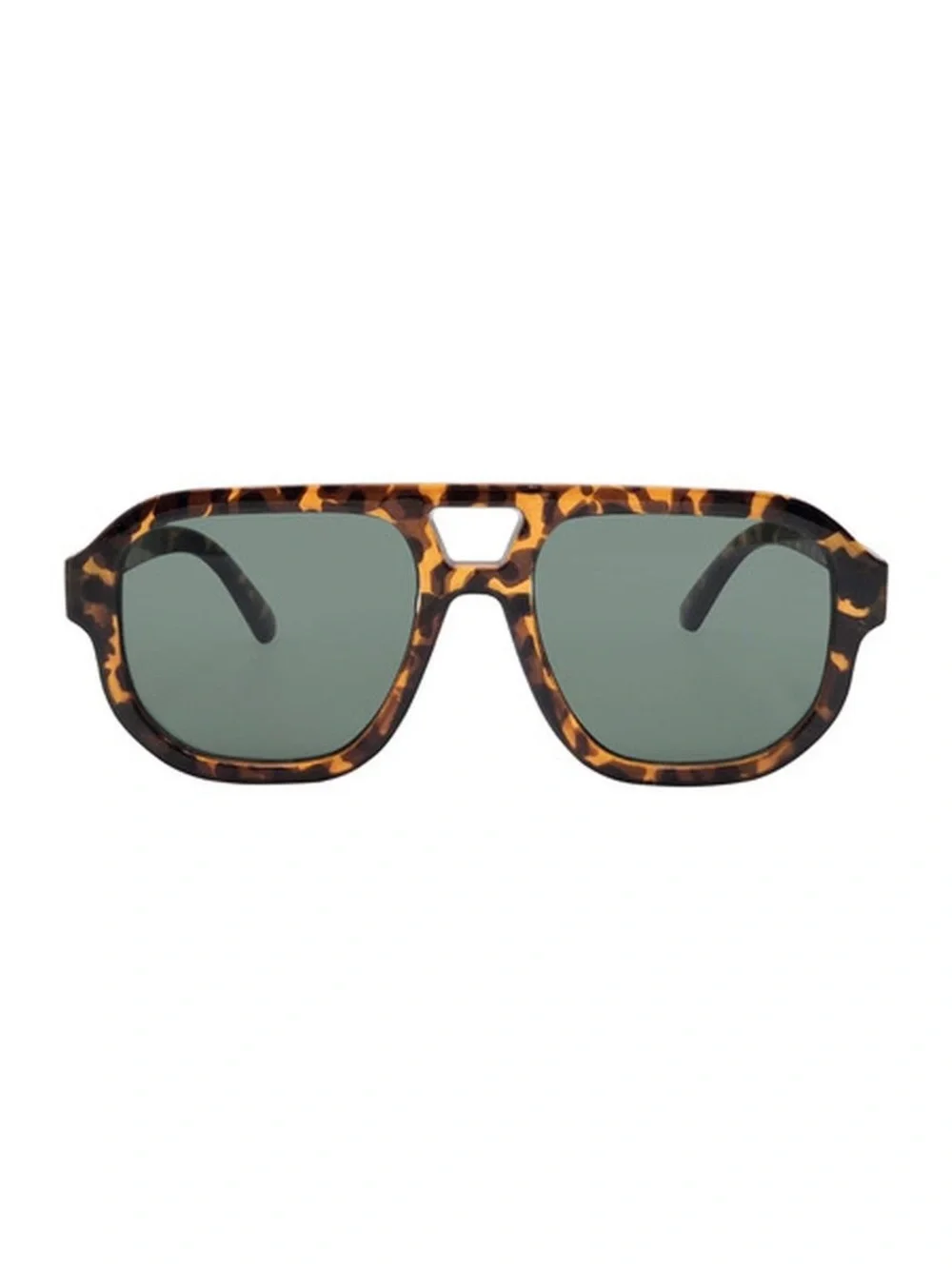 Square Aviator Tortoise Frame Sunglasses - 100% UV Protection